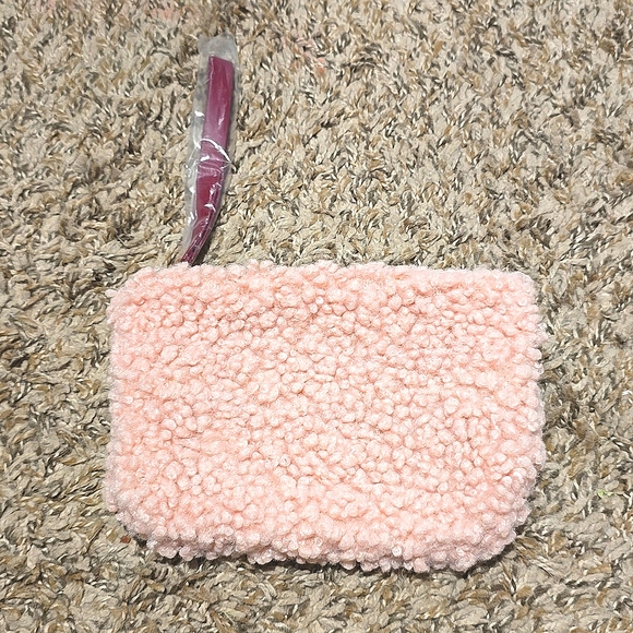 Ipsy Pink Shearling Makeup Bag - Bundle and Save - Picture 2 of 3